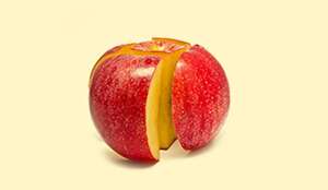 apple being sliced